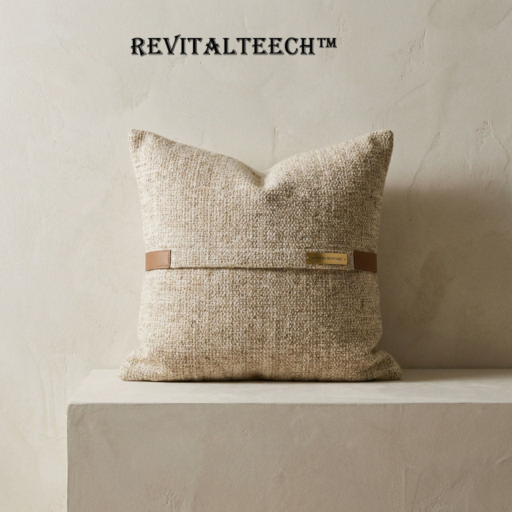 Revitalteech™ THE HERITAGE TEXTURED BOLSTER "Design should be felt as much as it is seen. A sanctuary for the senses that bridges the gap between raw mineral textures and the quiet sophistication of modern heritage."
