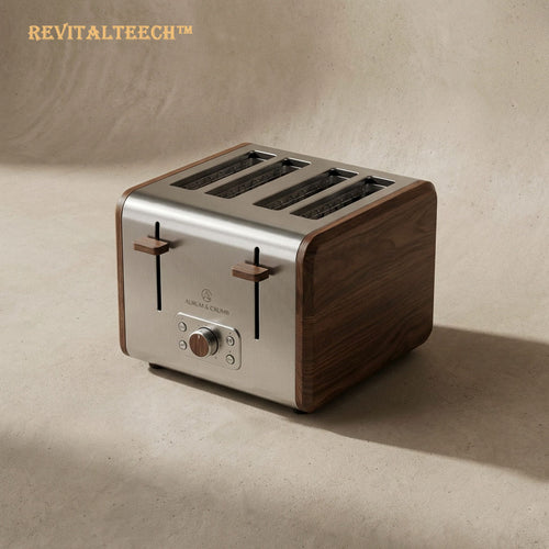 THE AURUM & CRUMB TOASTER "Morning is the foundation of the day. A machine designed to transform the humble crumb into a golden architectural masterpiece through the precision of heat and time."